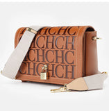 CH Autumn and Winter Solid Color Crossbody Bag Letter Printing High Quality Women's Fashion Elegance 2025 Classic Women's Bag