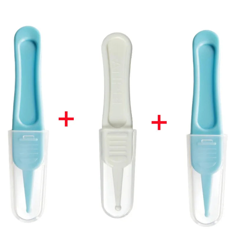 Pinzas para limpiar la nariz del bebé, herramienta segura para limpiar el ombligo, la nariz y los oídos del bebé, pinzas para mocos, eliminación de mocos, suministros de limpieza para recién nacidos