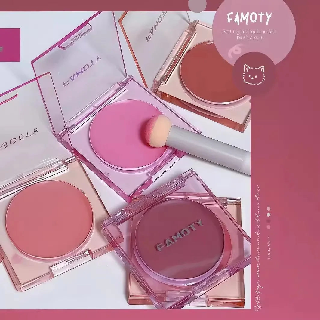 1PC Blush Makeup Palette Cute 7 Color Mineral Powder Blue Pink Rouge Long Lasting Natural Cheek Tint Waterproof Blusher Cosmetic