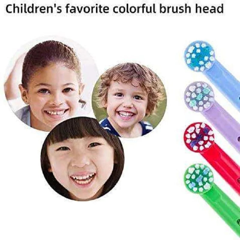 4 Pcs/Pack Kids Replacement Brush Heads For Oral B Children Electric Toothbrush Head Extra-Soft Bristles Brush Refill EB-10A