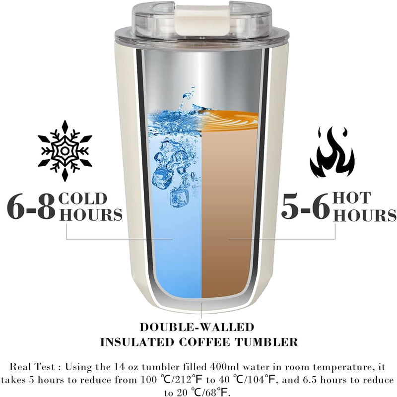 1 Uds vaso termo taza de café blanca lechosa botella de agua aislada para coche frascos de vacío de acero inoxidable para viaje hervidor para beber