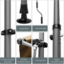 Awning Balcony Patio Retractable Awning UV50+ Sun Shade Awning Clamp Garden Sun Protection with Hand Crank Without Drilling