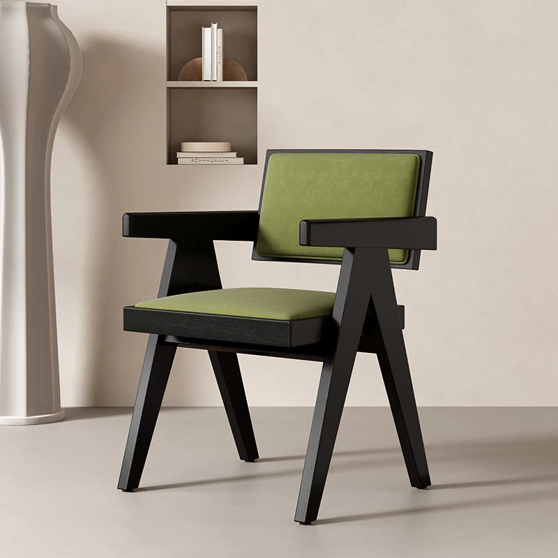 Rattan Nordic Relaxing Design Chair Accent Solid Wood Dining Modern Computer Office Aesthetic Relax Armrest Garden Furniture