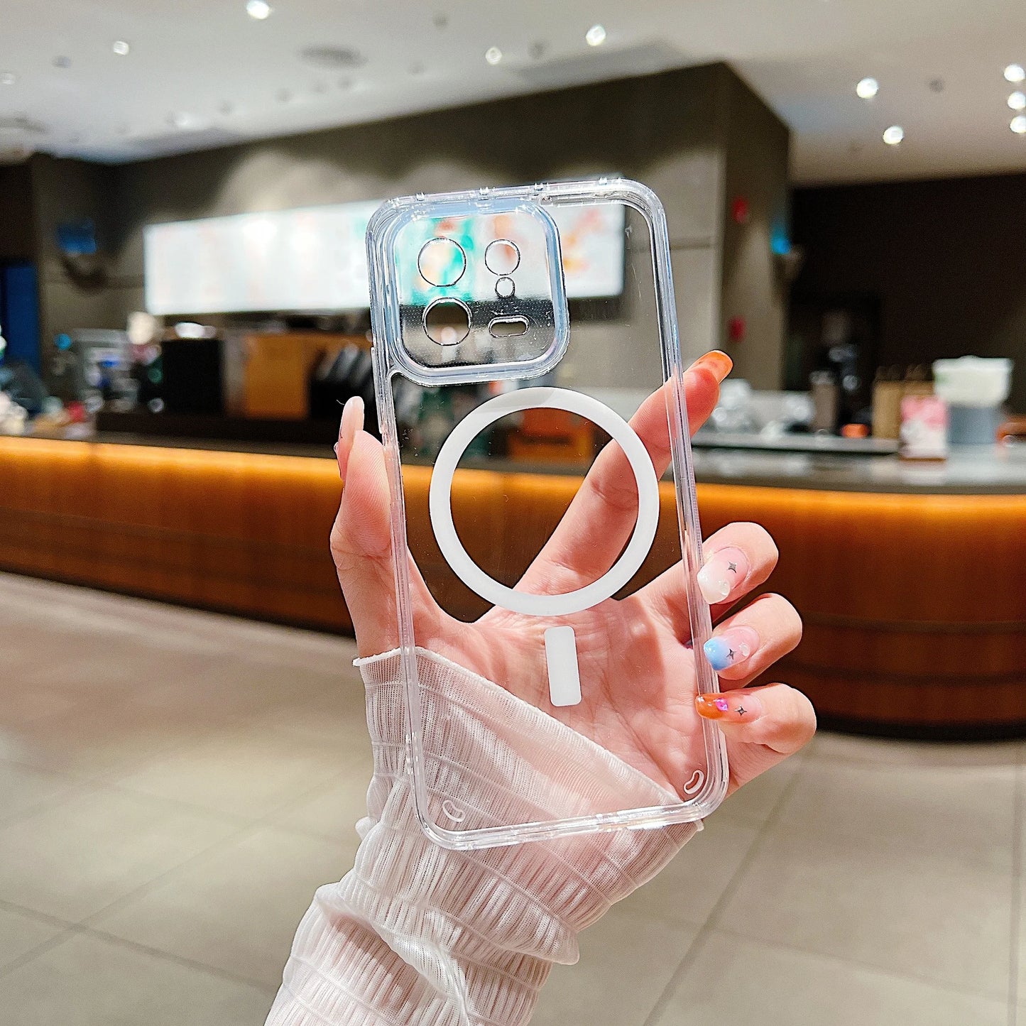 Transparent For Magsafe Case for Xiaomi Mi 15 14 13 Pro Ultra 13T 14T Redmi Note 13 14 4G 5G Magnetic Shockproof Hard Cover