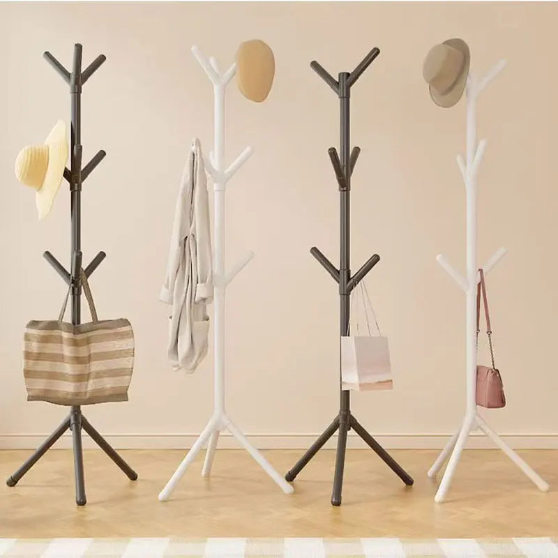 2025 New Standing Coat Rack Hook Household Clothes Hanger Floor Standing Bedroom Clothing Storage Rack Save Space Clothing Racks