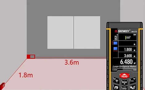 SNDWAY Laser Distance Meter Tape measure Digital Camera Function Laser Range Finder Tape Angle Rangefinder measure Tool