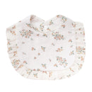 Baberos de bebé con estampado de flores, ajustables, con broches, para saliva, con borde fruncido, de muselina de algodón, para eructar, de arcoíris, para niñas de grado A