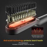 ANLAN Beard Hair Straightening Brush Hot Heated Comb Men Beard Multifunctional Straightener Ceramic Comb Quick Hair Styler