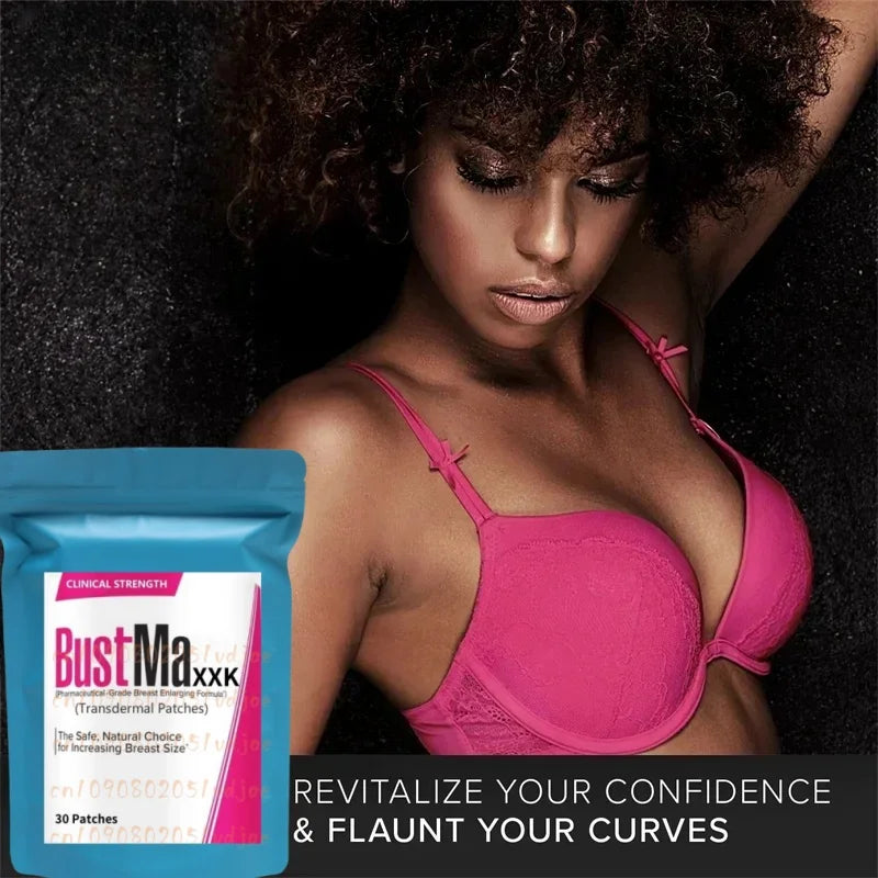 BUSTMAXXk Clinical Strength Breast Augmentation Supplement, Estrogen Patch, 0 Added, Safe With No Side Effects