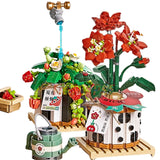 DIY Flower Vase Succulent Cactus Snow Lotus Potting Plants Gardens Building Blocks Model MINI Bricks Kids Sets Kits Toys