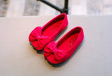 2024 New Fashion Girls Shoes PU Leather With Big Bowtie Candy Color Children Sandals Slip-on Kids Casual Shoes 21-36 Soft Hot