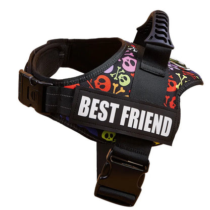 Pet Customizable Harness Vest For Small Medium Large Dog Classic Luxury Walking Dog Harness Adjustable No pull Safe Pet Supplies