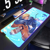 Alfombrilla de ratón luminosa Apex Legend, protector de escritorio, accesorio de anime, alfombrilla de ratón RGB, teclado, ordenador, gamer, mesa, alfombrilla retroiluminada para juegos