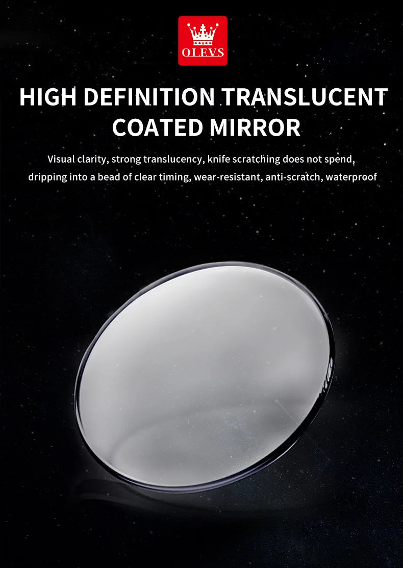 OLEVS 3653 Mens Watch Quartz Watch Multifunctional Chronograph Watch For Men 30M Waterproof Luminous Moon Phase Box Original