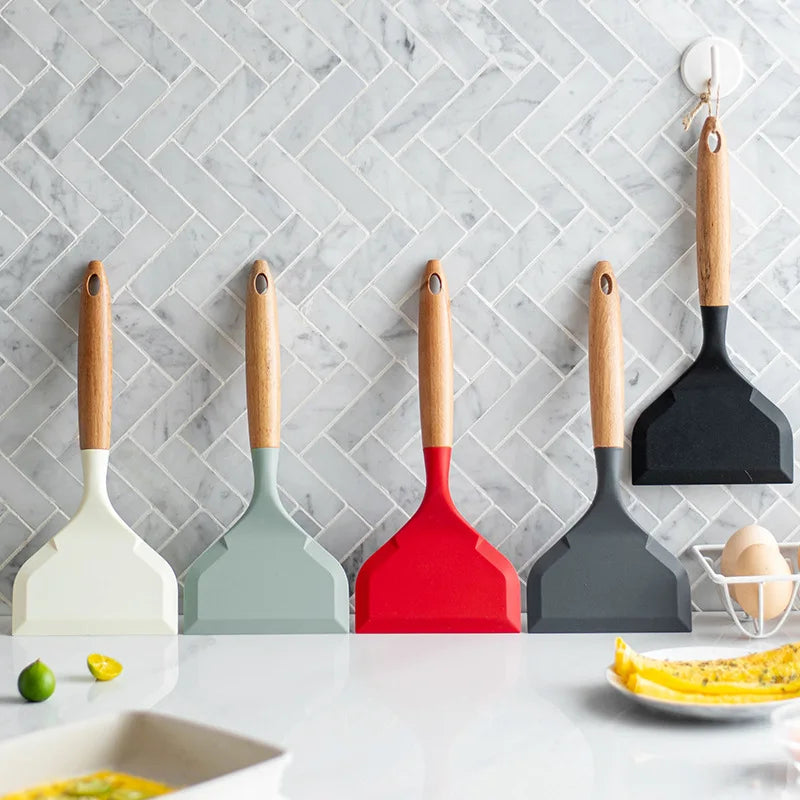 Food Grade Silicone Cooking Utensils Tamagoyaki Spatula Beef Meat Egg Kitchen Spatula Pizza Shovel Cooking Tools Kitchenware