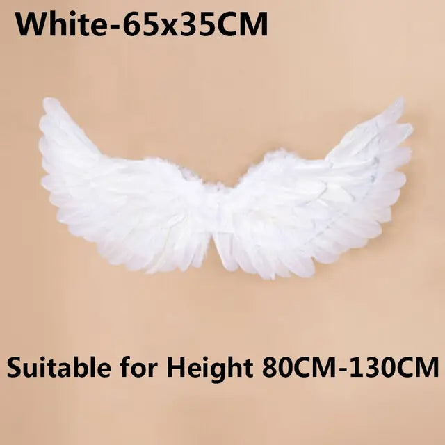 Asas de penas de anjo para mulheres e meninas, decoração de festa, adereços cena layout, decoração de festa de natal