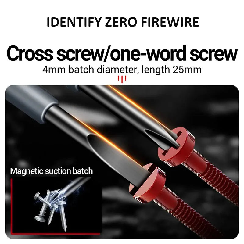 Profession Electrician Screwdriver Zero Line Induction Voltage Test Pen Multifunctional Electricians Screwdrivers Handheld Tools