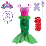 Children's Mermaid Cosplay Costume Girls' Role Play Costume Carnival Halloween Birthday Party Costume Summer Princess Dress