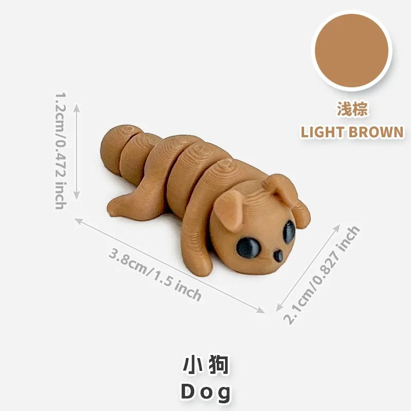 10/50pcs 3D Printed Simulation Toys Mini Animal Model Home Ornament  Cartoon Figure Birthday Gift Sets Decompression Kid Toy
