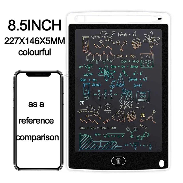 Tablet de escrita LCD para crianças, brinquedos Graffiti Sketchpad, quadro negro de escrita manual, prancheta mágica, presente, 4,4 pol, 8,5 pol