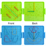 Montessori Baby Creative Toy Graphics Rubber Tie Nail Boards Childhood Geometry Education Preschool Kids Puzzle Game Toy 14cm