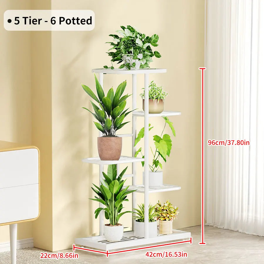 Plant Stand Flower Stand 4/6/8 Tier Flower Pot Shelf Balcony Indoor Multi-layer Storage Rack Succulent Plant Flower Rack