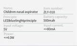 2024 New Pattern Baby Electric Nasal Aspirator, Rechargeable, for Newborns, Sucks Out Mucus to Prevent Nasal Congestion