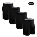 4pcs long boxers for men underwear plus size Men's panties sexy long leg underpants cotton Mens boxer shorts fashion male Trunk