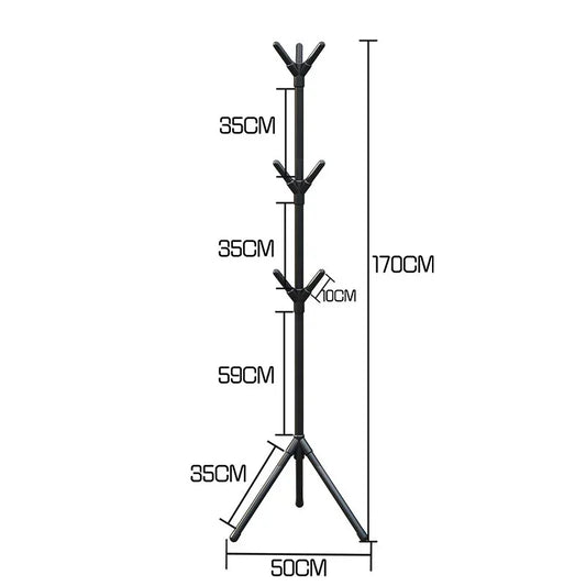 Mobile Floor Standing Multi Hook Clothes Rack Tree Branch Shape and Convenient Coat Rack for Home Living Room Clothing Storage