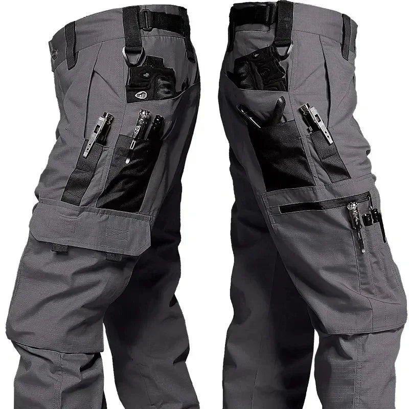 Pantalones de trabajo tácticos para hombre, pantalones cargo para exteriores, multibolsillos, impermeables, para otoño y primavera, ropa de trabajo al aire libre, pantalones de senderismo