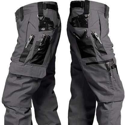Pantalones de trabajo tácticos para hombre, pantalones cargo para exteriores, multibolsillos, impermeables, para otoño y primavera, ropa de trabajo al aire libre, pantalones de senderismo