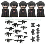 Military Special Forces Action Figure Building Blocks Ghillie Suit Weapons Sniper SWAT Ghost KSK Police Bandit Boy Toy Gift F029