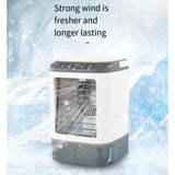 USB Portable Air Conditioner Fan Mini 3 Gears Home Desktop Cooling Fan LED Night Lamp Air Cooler for Room Office Camping 선풍기