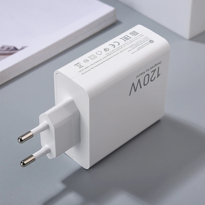 Xiaomi Original Charger Turbo Fast Charge 120W EU Hypercharge Gan Adapter For Mi 15 14T 13T Pro Redmi K80 K70E K60E Type C Cable