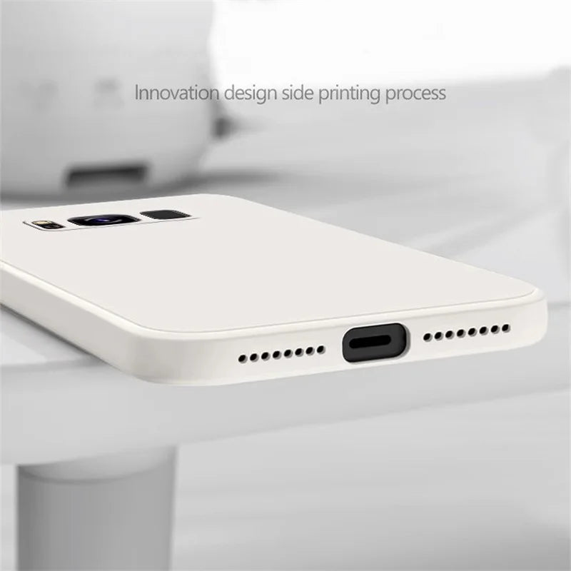 Liquid Silicone Phone Case for Samsung Galaxy S8 S9 S10 Plus Soft Camera Protective Shockproof Back Cover Samsung 8Plus
