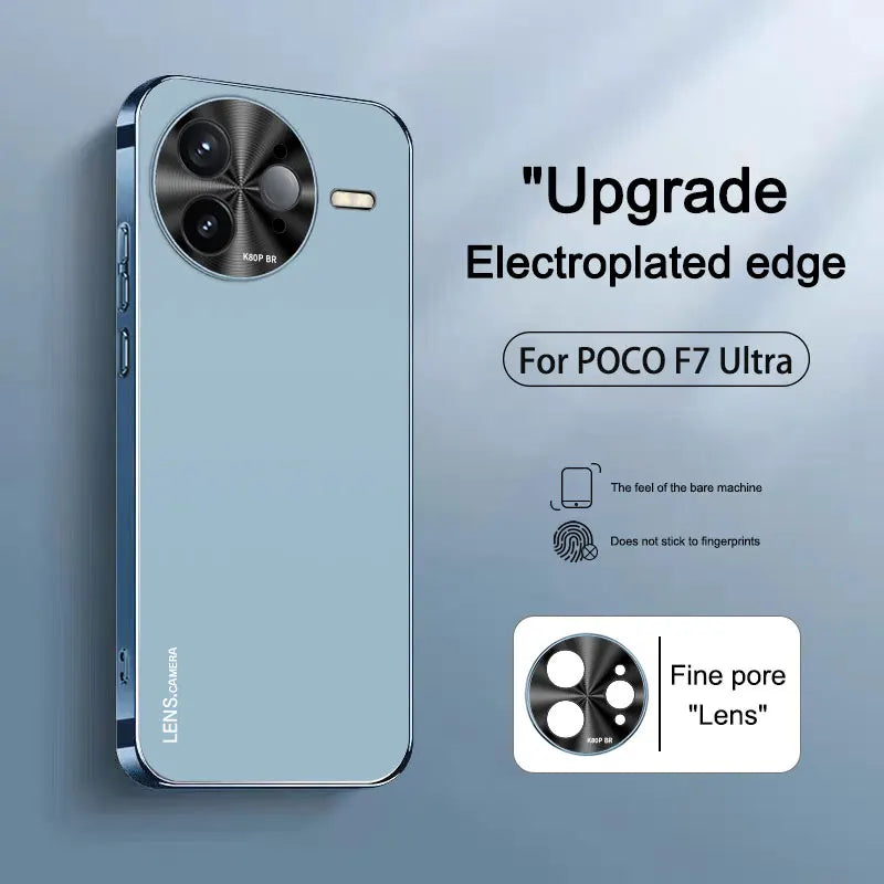 For Xiaomi POCO F7 Ultra Case Hard AG Matte Plating Lens Protective Back Cover Cases For Xiaomi POCO F7 F6 F5 Pro Phone Shell