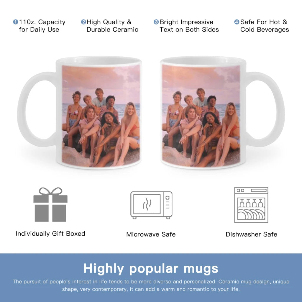 O-Outer Banks Anime Ceramic Mug Cute Coffee Tea Milk Stave Mugs And Cups with Handle Novelty Gifts