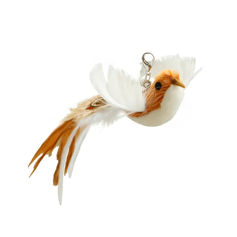 Varita de pájaro/pluma para gato con campana y potente ventosa, manos libres, juguetes interactivos para gatos, ejercicio de caza de gatitos, productos para mascotas
