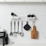 Kit de estante para platos con combinación gratuita, tablero con agujeros para pared, organizador de cocina, herramientas, manualidades, organización, exhibición de adornos