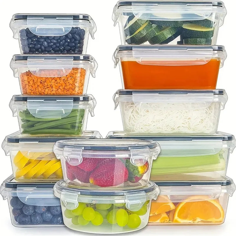 Kitchen Food Containers 12pcs-set,BPA FREE Lunch Box Sugar Cereals Storage Container