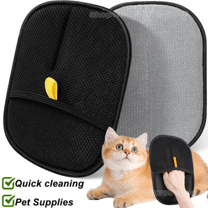 Reusable Electrostatic Pet Hair Removal Mitts Cat Dog Hair Collection Brush Sticking Device Home Hair Scraper Grooming Gloves