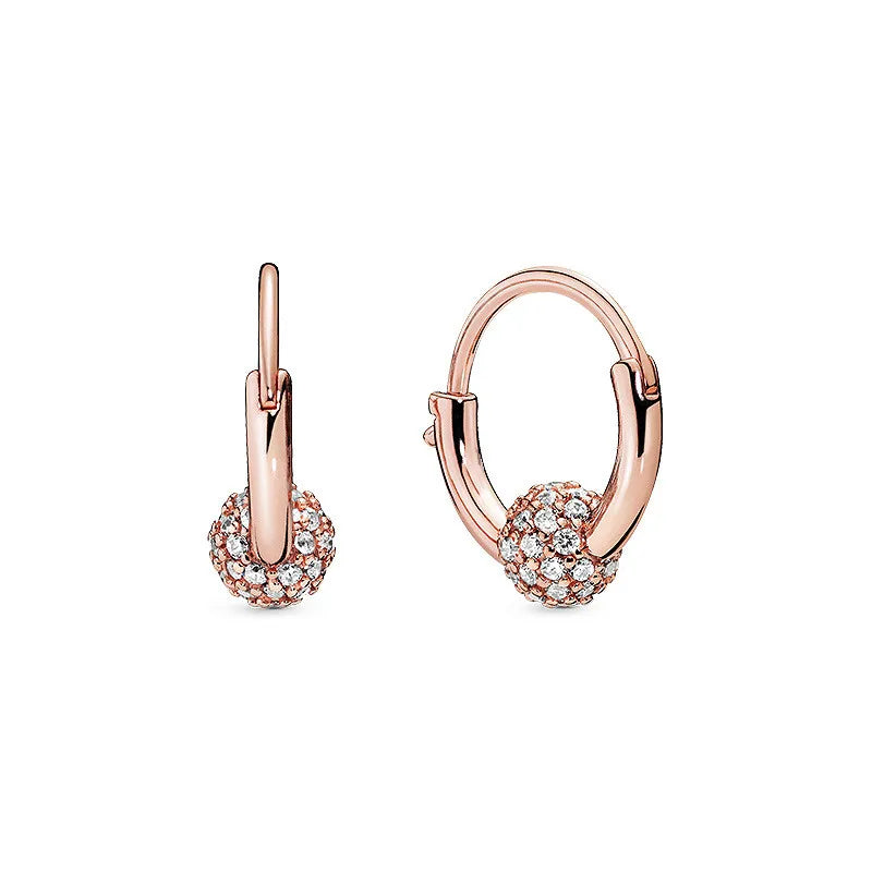 2024 New 925 Silver Plated Double Hoop Earrings For Women Butterfly Sun Moon Heart DIY Accessories 