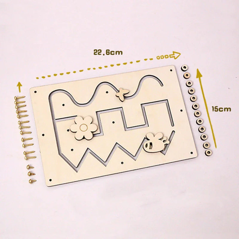 Children Busy Board DIY Educational Training Life Skill Baby Montessori Activity Board Accessories Cognition Toy Games Parts