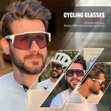 Kapvoe Photochromic Cycling Glasses Photochromic Sunglasses Road Bicycle Sports Glasses MTB Bike Eyewear Men 1 Lens Accessories
