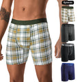 4pcs Set Mid-Long Boxer Shorts Men's Underwear Cotton Breathable Male Underpants for Men Homme Boxershorts Slips Soft Panties