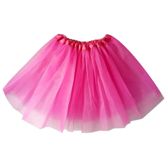 3 Layers Mesh Tulle Skirts for Women, Candy Color, Pleated, A Line Petticoat, Show Tutu, Performance 