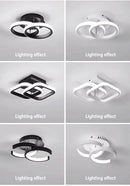 Modern LED Ceiling Light 2 Rings Creative Design Ceiling Lamp Indoor Lighting Fixtures Hallway Balcony Aisle Office Light