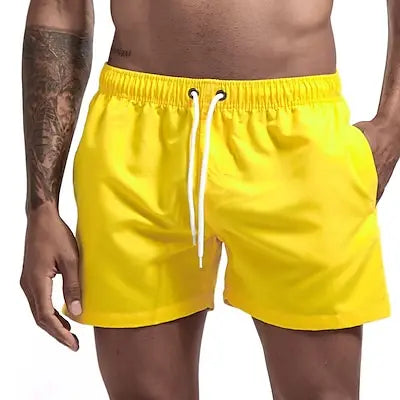 Bañador corto para hombre, de secado rápido, transpirable, con cordón y bolsillos para surfear en la playa en verano.