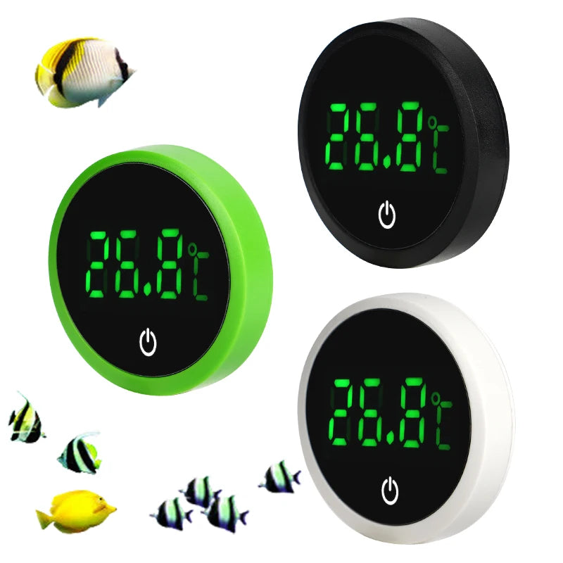 New Aquarium Self-Adhesive Thermometer Lcd Digital Fish Tank Mini Thermometers Large Screen Monitor Terrarium Temperature Meter