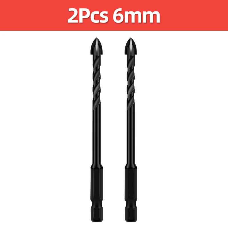 Cross Hex Drill Bit Set For Concrete Porcelain Tile Glass Metal Professional Multifunction Drill Bits Kit Tools Carbide Drills